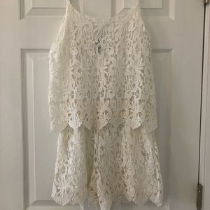 White Lace Romper by Design Lab